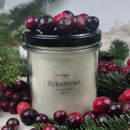 ŻURAWINA świeca sojowa zapachowa 350 ml