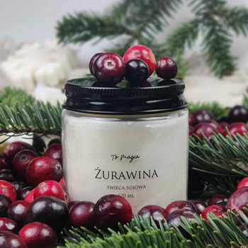 ŻURAWINA świeca sojowa zapachowa 120 ml